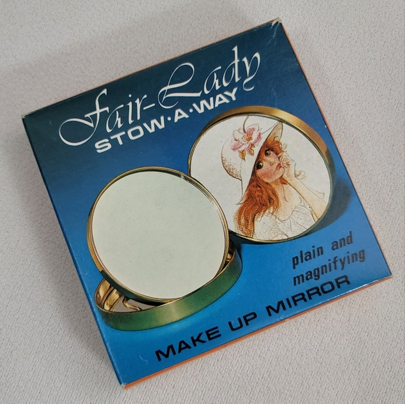 Vtg Fair-Lady Stow-A-Way Make Up Mirror - Japan - Picture 4 of 16